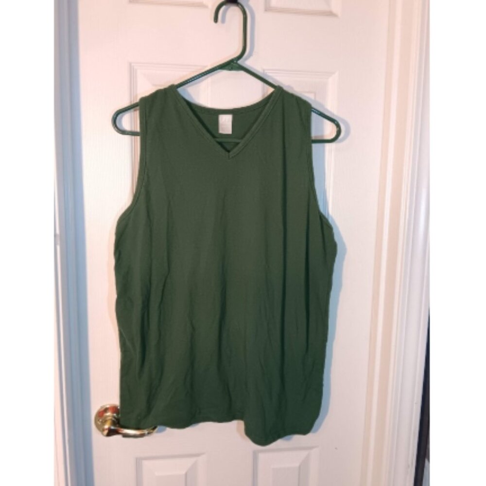 Women's Russell tank top, hunter green size L
